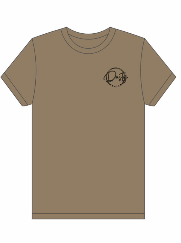 Kids Brown T-Shirt Camo Logo