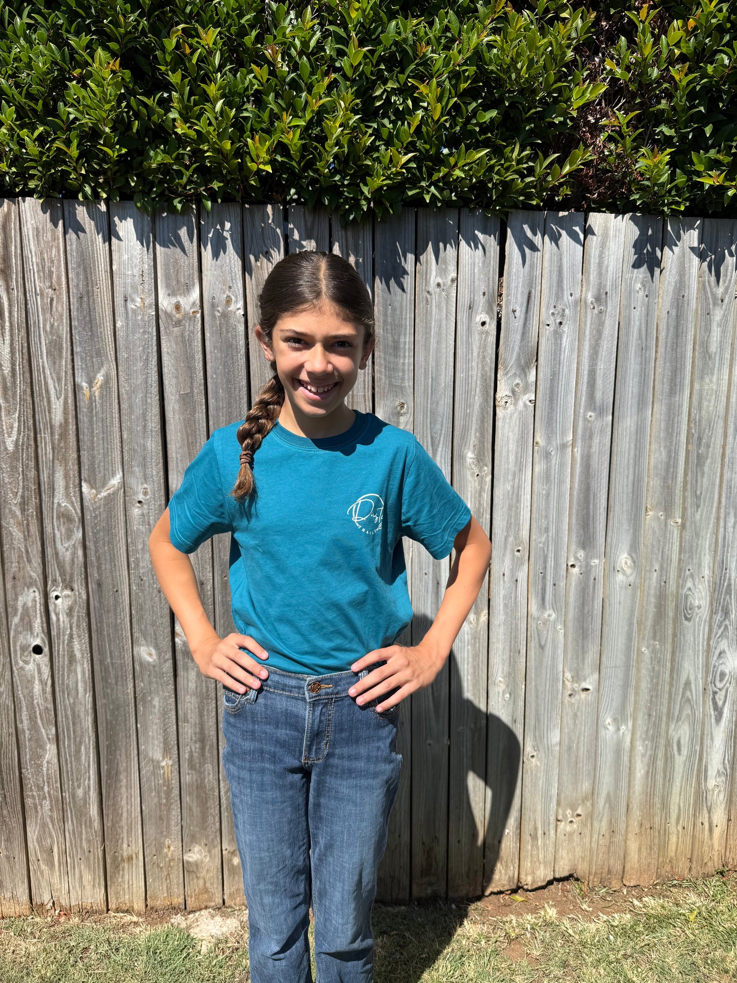 Kids Teal & Cream T-Shirt
