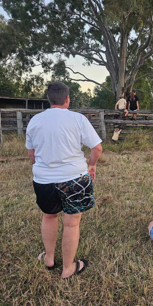 Blue Real Leaf Footy Pants