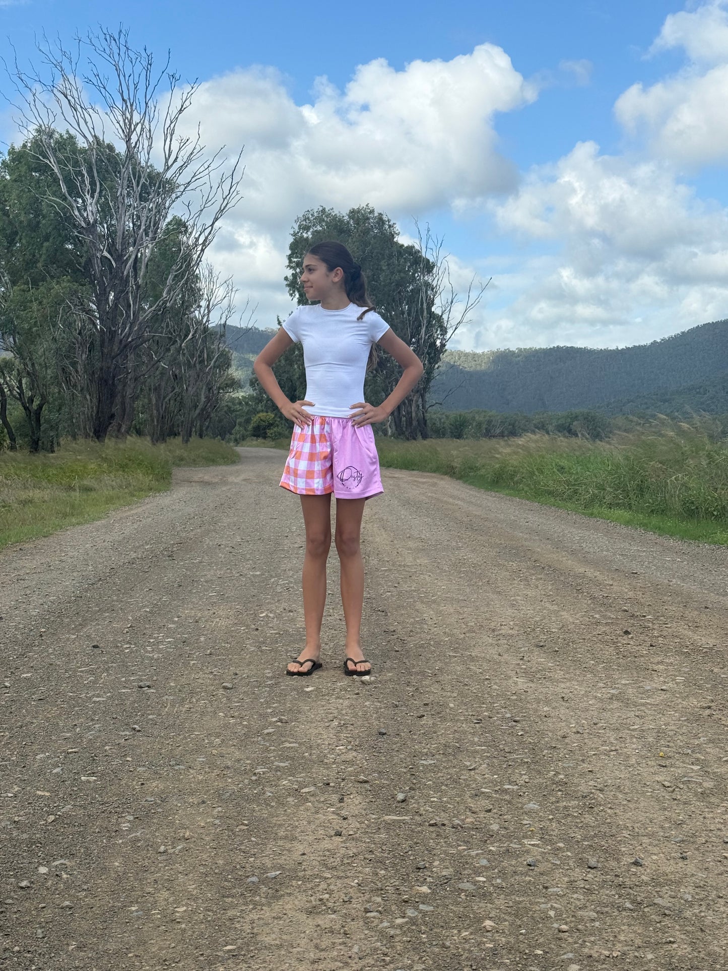 Mini Peach Blossom Footy Pants
