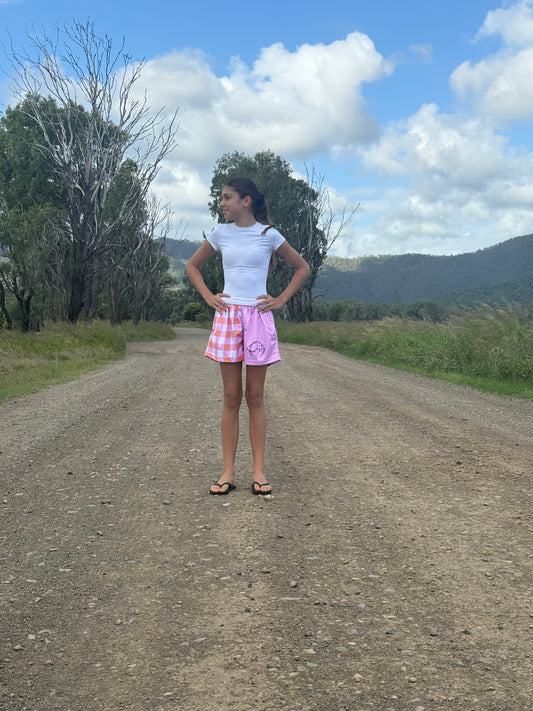 Mini Peach Blossom Footy Pants