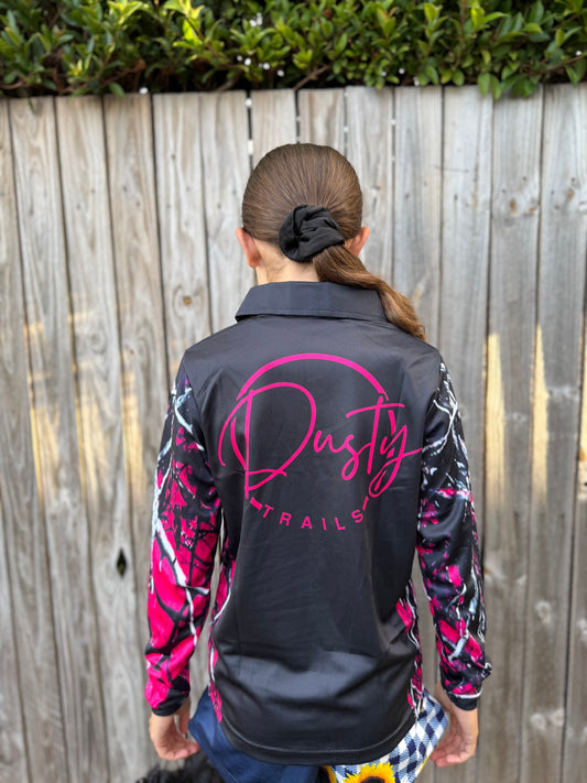 Kids Pink Fishing Jersey