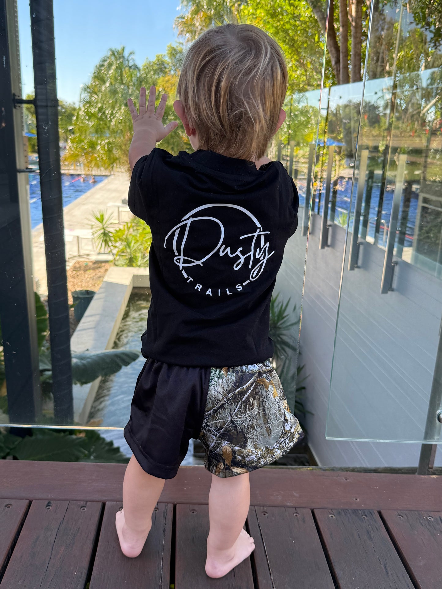 Kids Black T-Shirt White Logo