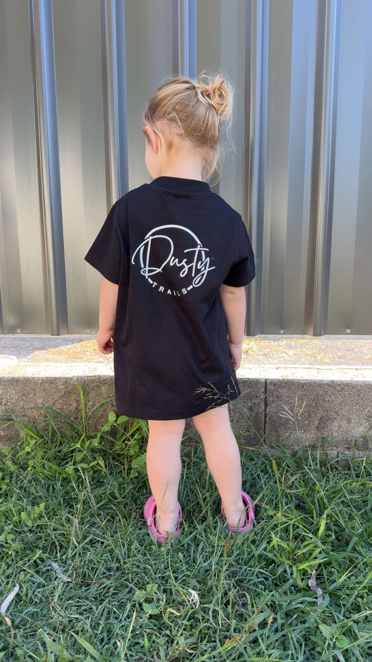Kids Black T-Shirt White Logo