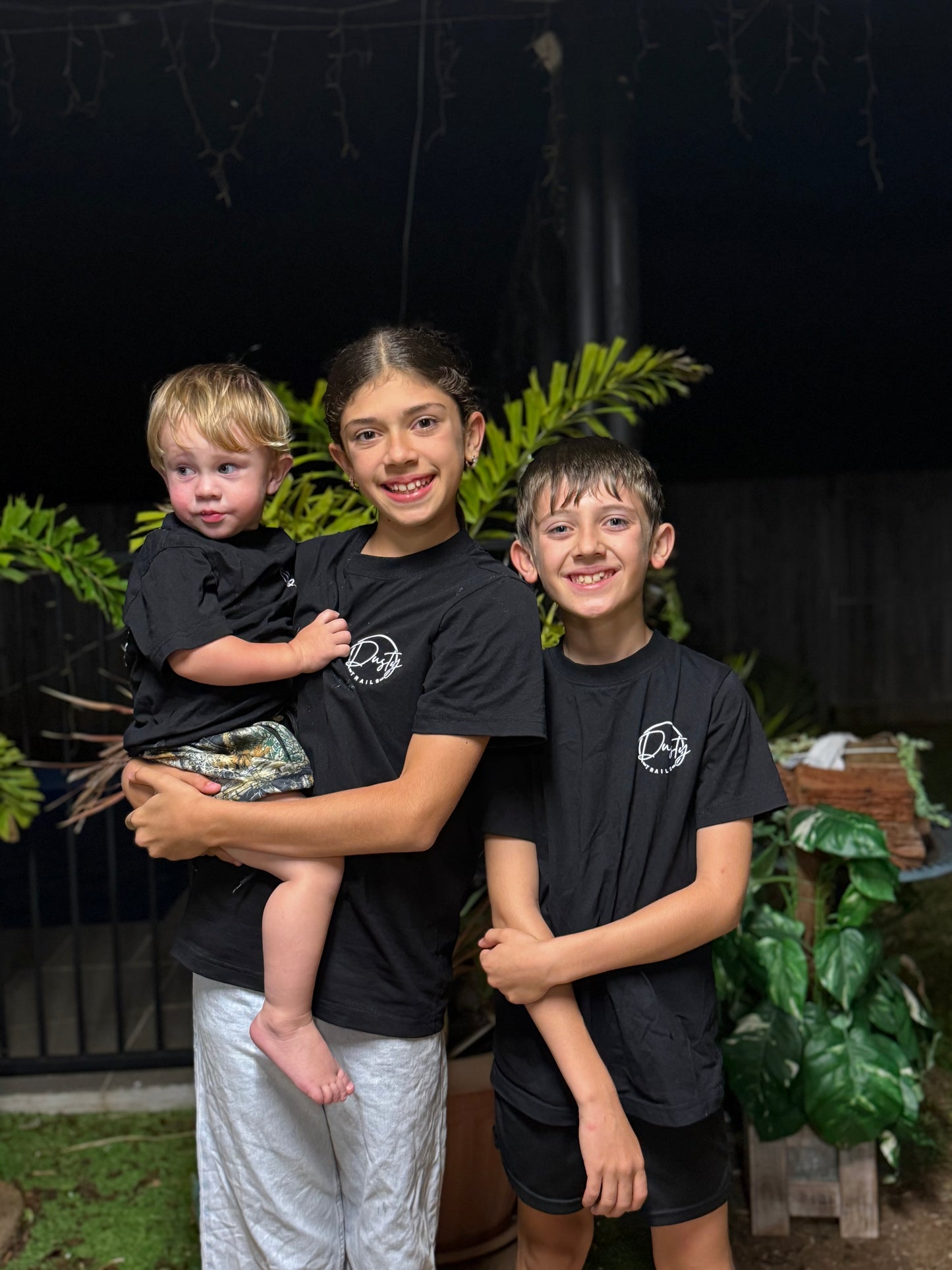 Kids Black T-Shirt White Logo