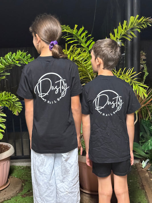 Kids Black T-Shirt White Logo