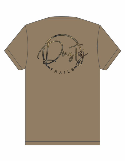 Kids Brown T-Shirt Camo Logo