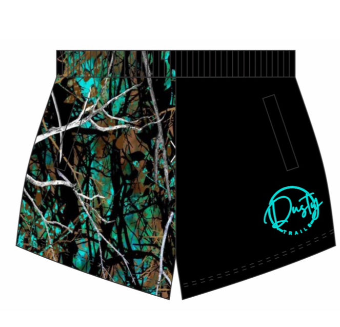 Blue Real Leaf Footy Pants