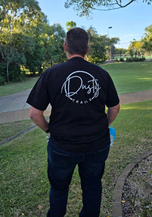 Black T-shirt with White Logo