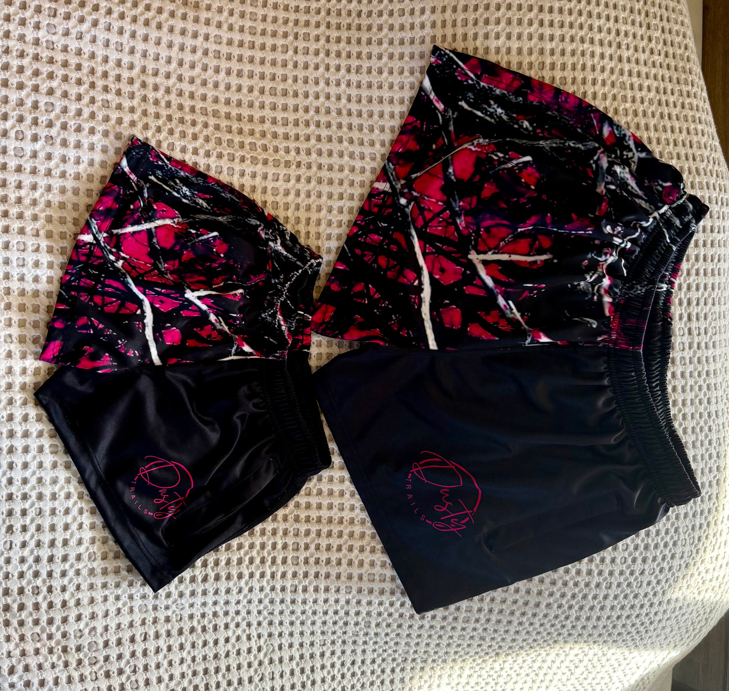 Kids Pink Camo Footy Pants
