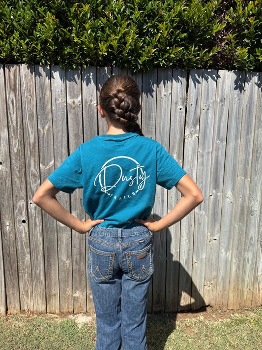 Kids Teal & Cream T-Shirt